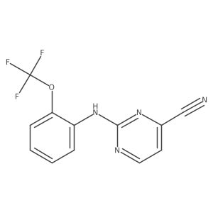 2-{[2-(Trifluoromethoxy)phenyl]amino}pyrimidine-4-carbonitrile结构式