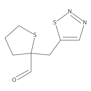 2-[(1,2,3-Thiadiazol-5-yl)methyl]thiolane-2-carbaldehyde Structure