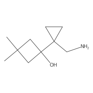 1-[1-(Aminomethyl)cyclopropyl]-3,3-dimethylcyclobutan-1-ol Structure