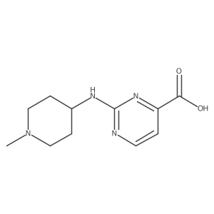 2-[(1-Methylpiperidin-4-yl)amino]pyrimidine-4-carboxylic acid结构式