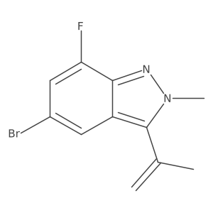 5-bromo-7-fluoro-2-methyl-3-(prop-1-en-2-yl)-2H-indazole结构式
