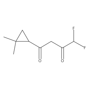 1-(2,2-Dimethylcyclopropyl)-4,4-difluorobutane-1,3-dione结构式
