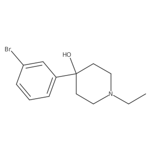 4-(3-Bromophenyl)-1-ethylpiperidin-4-ol结构式