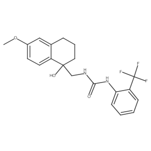 1-((1-Hydroxy-6-methoxy-1,2,3,4-tetrahydronaphthalen-1-yl)methyl)-3-(2-(trifluoromethyl)phenyl)urea Structure