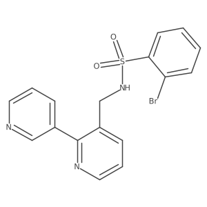N-([2,3'-bipyridin]-3-ylmethyl)-2-bromobenzenesulfonamide Structure