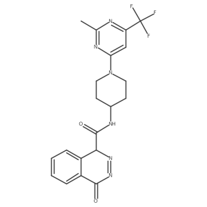 N-[1-[2-methyl-6-(trifluoromethyl)pyrimidin-4-yl]piperidin-4-yl]-4-oxo-1H-phthalazine-1-carboxamide结构式