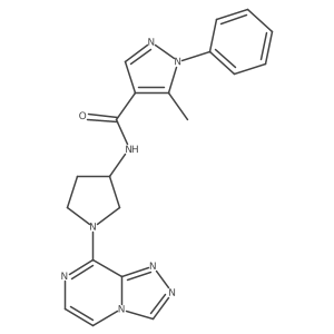 N-(1-([1,2,4]triazolo[4,3-a]pyrazin-8-yl)pyrrolidin-3-yl)-5-methyl-1-phenyl-1H-pyrazole-4-carboxamide Structure