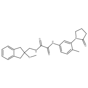 N1-((2-methoxy-2,3-dihydro-1H-inden-2-yl)methyl)-N2-(4-methyl-3-(2-oxopyrrolidin-1-yl)phenyl)oxalamide Structure