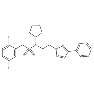 N-cyclopentyl-1-(2,5-difluorophenyl)-N-(2-(3-(pyridin-4-yl)-1H-pyrazol-1-yl)ethyl)methanesulfonamide Structure