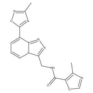 4-methyl-N-((8-(3-methyl-1,2,4-oxadiazol-5-yl)-[1,2,4]triazolo[4,3-a]pyridin-3-yl)methyl)thiazole-5-carboxamide Structure