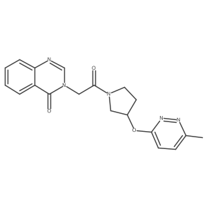 3-(2-(3-((6-methylpyridazin-3-yl)oxy)pyrrolidin-1-yl)-2-oxoethyl)quinazolin-4(3H)-one结构式