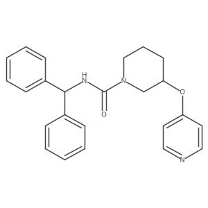 N-benzhydryl-3-(pyridin-4-yloxy)piperidine-1-carboxamide结构式