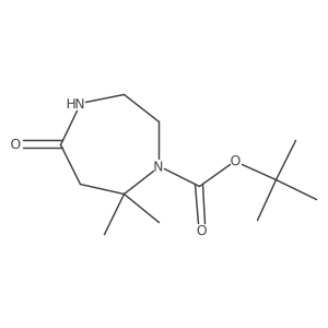Tert-butyl 7,7-dimethyl-5-oxo-1,4-diazepane-1-carboxylate Structure