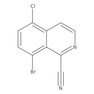 8-Bromo-5-chloroisoquinoline-1-carbonitrile Structure