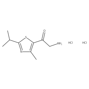 2-Amino-1-[4-methyl-2-(propan-2-yl)-1,3-thiazol-5-yl]ethan-1-one dihydrochloride Structure