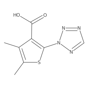 4,5-Dimethyl-2-(2h-tetrazol-2-yl)thiophene-3-carboxylic acid Structure