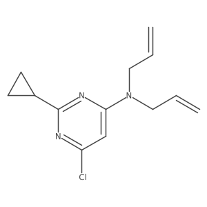 N,N-diallyl-6-chloro-2-cyclopropylpyrimidin-4-amine结构式