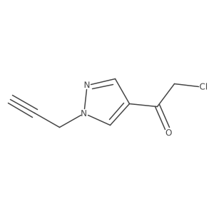 2-chloro-1-[1-(prop-2-yn-1-yl)-1H-pyrazol-4-yl]ethan-1-one结构式