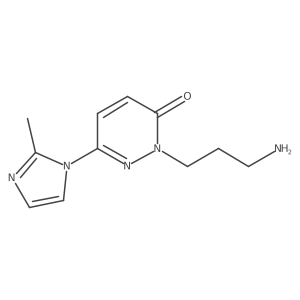 2-(3-aminopropyl)-6-(2-methyl-1H-imidazol-1-yl)-2,3-dihydropyridazin-3-one结构式