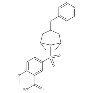 2-methoxy-5-(((1R,5S)-3-(pyridin-4-yloxy)-8-azabicyclo[3.2.1]octan-8-yl)sulfonyl)benzamide Structure