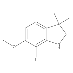 7-fluoro-6-methoxy-3,3-dimethyl-2,3-dihydro-1H-indole Structure