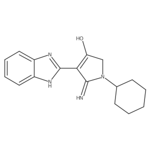5-amino-4-(1H-1,3-benzodiazol-2-yl)-1-cyclohexyl-2,3-dihydro-1H-pyrrol-3-one Structure