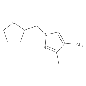 3-methyl-1-{[(2R)-oxolan-2-yl]methyl}-1H-pyrazol-4-amine结构式