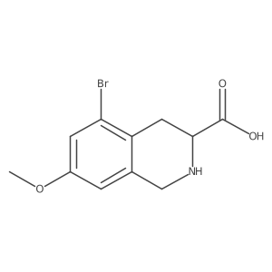 5-Bromo-7-methoxy-1,2,3,4-tetrahydroisoquinoline-3-carboxylic acid结构式