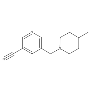 5-[(4-Methylpiperidin-1-yl)methyl]pyridine-3-carbonitrile结构式