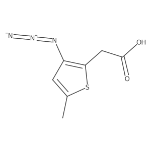2-(3-Azido-5-methylthiophen-2-yl)acetic acid结构式