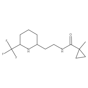 1-methyl-N-{2-[6-(trifluoromethyl)piperidin-2-yl]ethyl}cyclopropane-1-carboxamide结构式