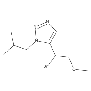 5-(1-bromo-2-methoxyethyl)-1-(2-methylpropyl)-1H-1,2,3-triazole Structure