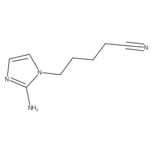 5-(2-amino-1H-imidazol-1-yl)pentanenitrile结构式