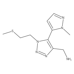 [5-(1-methyl-1H-pyrazol-5-yl)-1-[2-(methylsulfanyl)ethyl]-1H-1,2,3-triazol-4-yl]methanamine Structure