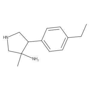4-(4-Ethylphenyl)-3-methylpyrrolidin-3-amine Structure