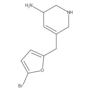5-[(5-Bromofuran-2-yl)methyl]-1,2,3,6-tetrahydropyridin-3-amine结构式