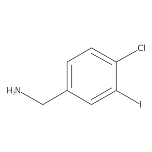 (4-Chloro-3-iodophenyl)methanamine Structure