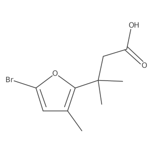 3-(5-Bromo-3-methylfuran-2-yl)-3-methylbutanoic acid Structure