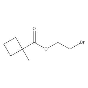 2-Bromoethyl 1-methylcyclobutane-1-carboxylate结构式