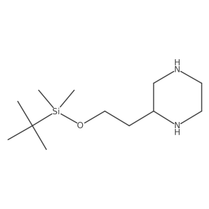 2-[2-[[(1,1-Dimethylethyl)dimethylsilyl]oxy]ethyl]piperazine Structure