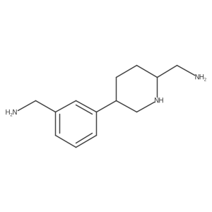 {5-[3-(Aminomethyl)phenyl]piperidin-2-yl}methanamine结构式