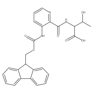 (2S,3R)-2-{[3-({[(9H-fluoren-9-yl)methoxy]carbonyl}amino)pyridin-2-yl]formamido}-3-hydroxybutanoic acid Structure