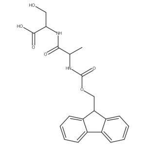 (2S)-2-[(2R)-2-({[(9H-fluoren-9-yl)methoxy]carbonyl}amino)propanamido]-3-hydroxypropanoic acid结构式