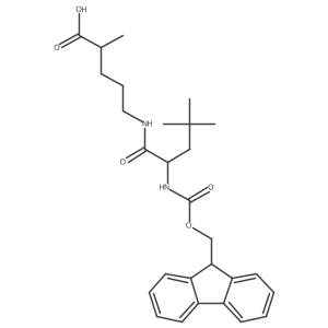 5-[2-({[(9H-fluoren-9-yl)methoxy]carbonyl}amino)-4,4-dimethylpentanamido]-2-methylpentanoic acid Structure