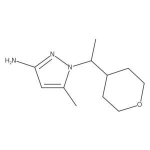 5-methyl-1-[1-(oxan-4-yl)ethyl]-1H-pyrazol-3-amine Structure