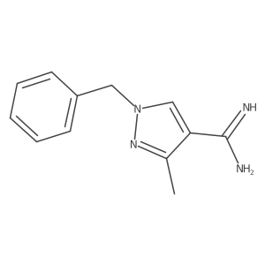 1-benzyl-3-methyl-1H-pyrazole-4-carboximidamide结构式