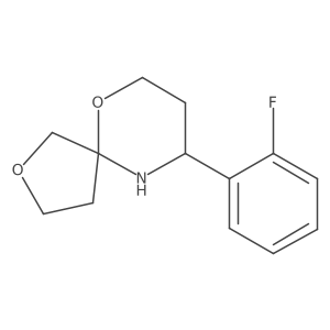 9-(2-Fluorophenyl)-2,6-dioxa-10-azaspiro[4.5]decane结构式