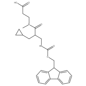 3-[2-(cyclopropylmethyl)-3-({[(9H-fluoren-9-yl)methoxy]carbonyl}amino)-N-methylpropanamido]propanoic acid结构式
