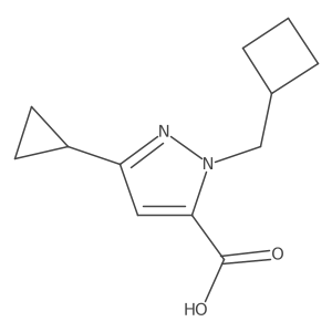 1-(cyclobutylmethyl)-3-cyclopropyl-1H-pyrazole-5-carboxylic acid Structure