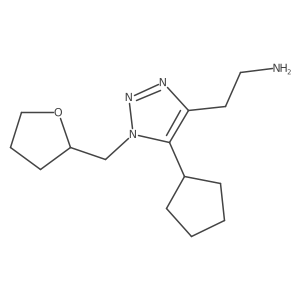 2-[5-cyclopentyl-1-(oxolan-2-ylmethyl)-1H-1,2,3-triazol-4-yl]ethan-1-amine结构式